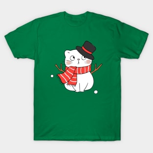 Cat Snowman T-Shirt